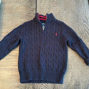 Navy Polo sweater, 4T.
